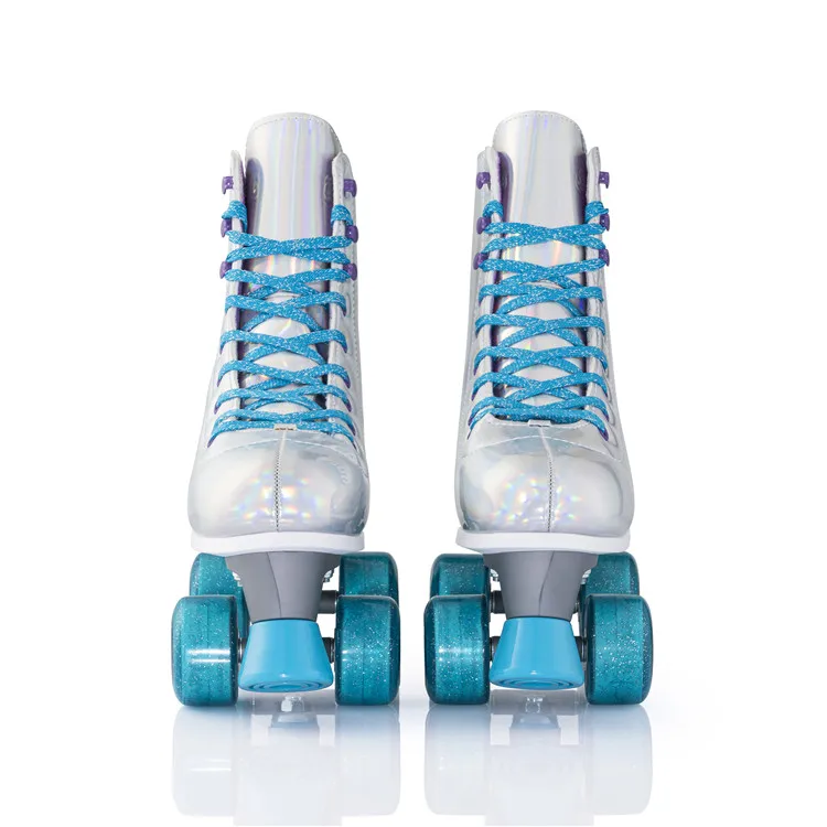 Hot Sale Style Low Price Double Row Flashing Wheel Color Block Shock-Absorbing Skate