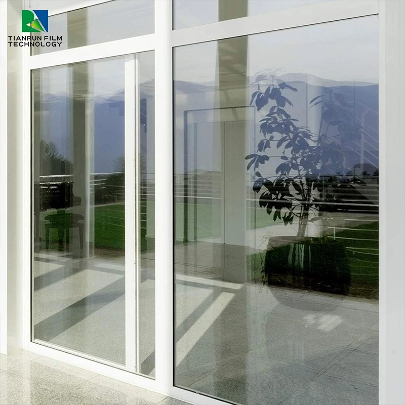 Heat Insulation privacy window covering One Way Window Film For Glass insulation window film