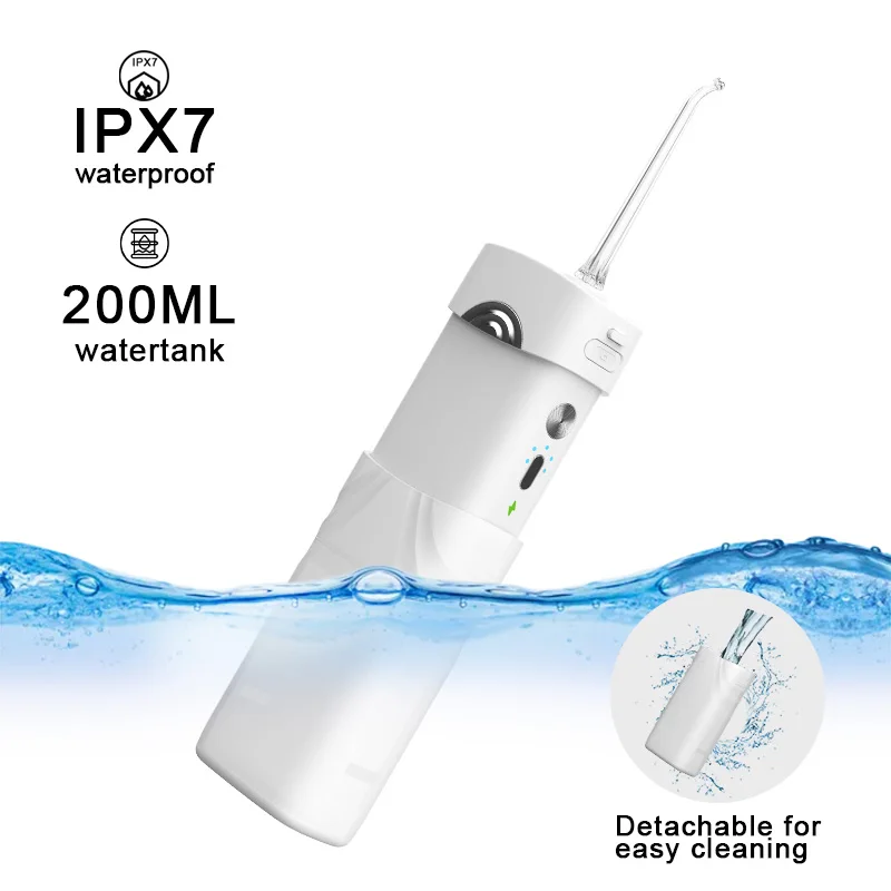 Cordless ipx7 waterproof Rechargeable Ultra Water Jet Dental flosser for Teeth  Cleaning
