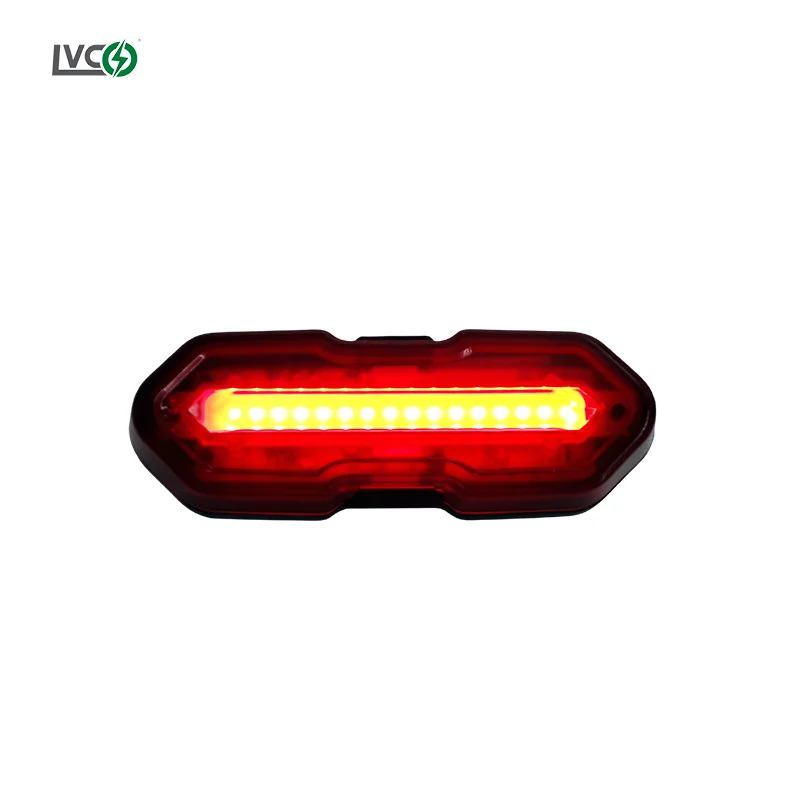 LVCO  USB rechargeable led tail flash rear safety warning lamp waterproof electric bike accessories tail light turn signal lamp