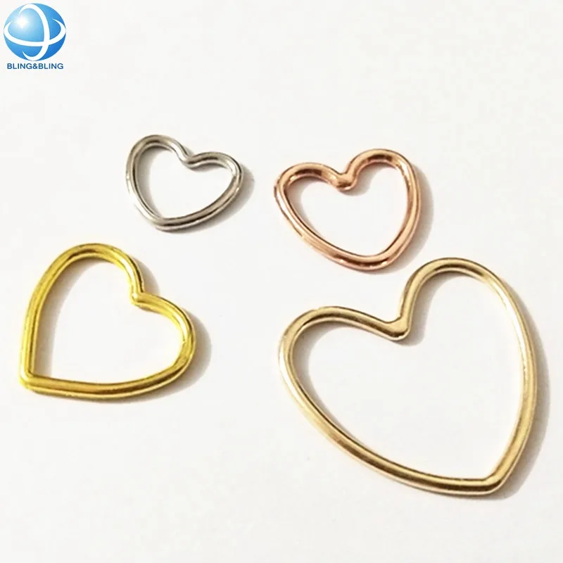 Various Size Love Heart Swimwear Accessories Bikini Metal Hardware Bra Strap Clasp For Swimsuit Beachwear