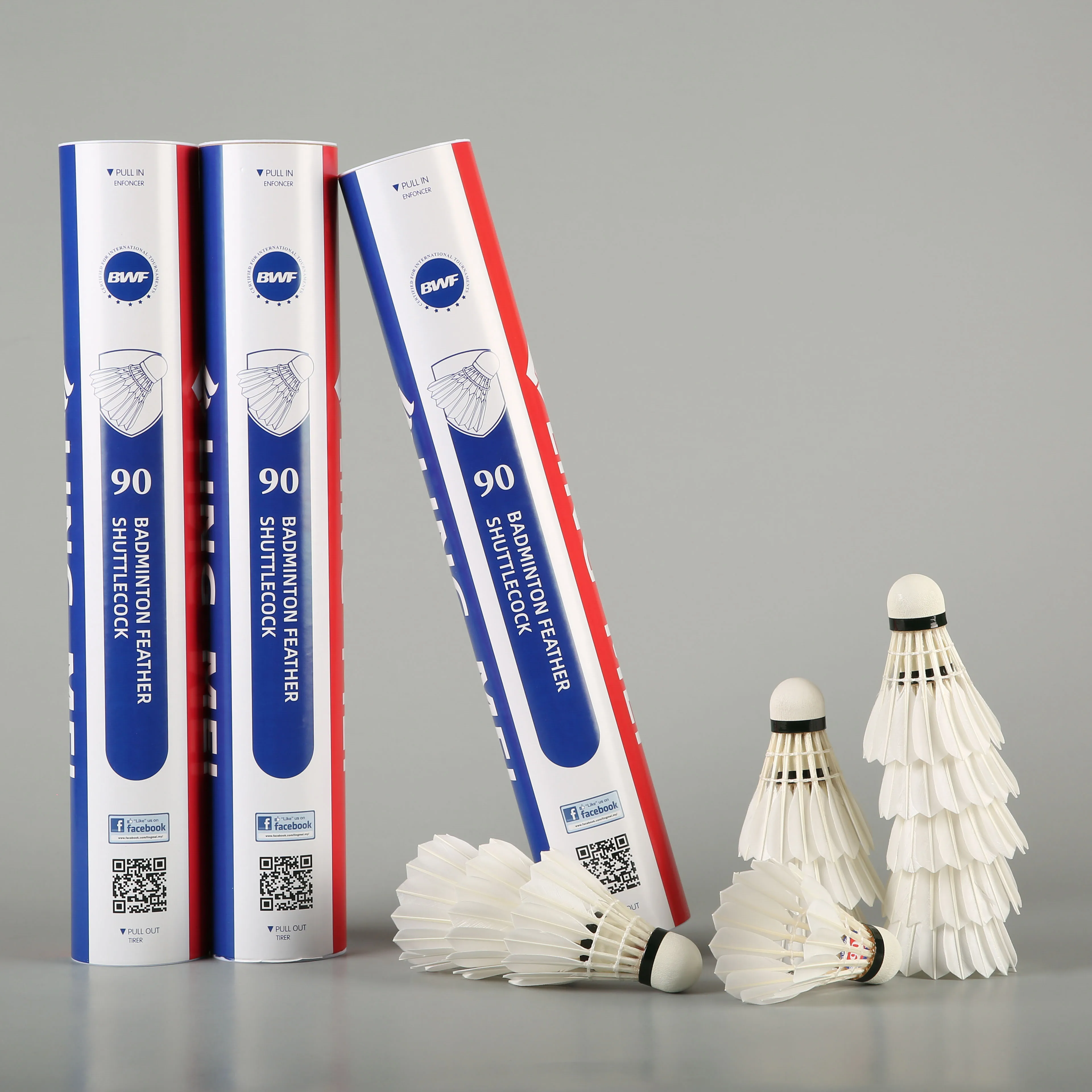 Воланчик для бадминтона Lingmei из 90 гусиных перьев