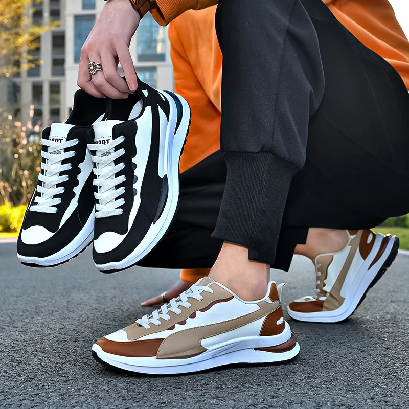 Hot Selling Breathable 44 Yards Running Shoes Fashion Black Yellow Casual Sports Shoes for Men Boys