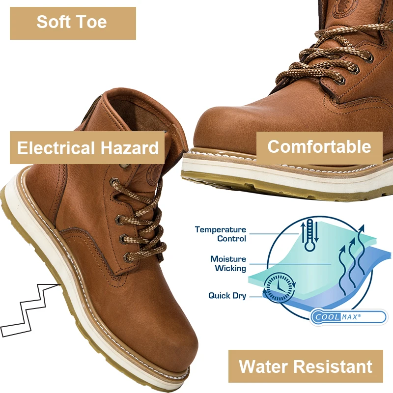 ROCKROOSTER для мужчин; Мужские туфли из натуральной кожи с рантом Goodyear сапоги ботинки для работы; Обувь из натуральной кожи; Мужские туфли-рабочее время на открытом воздухе обувь по щиколотку
