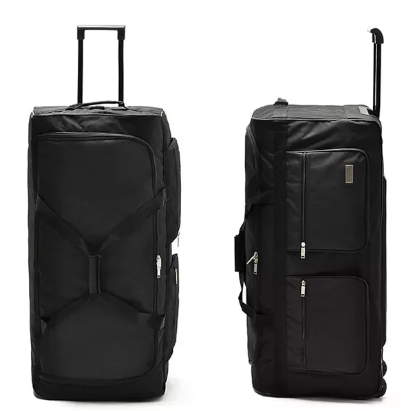 Custom Wholesale Black Foldable Luggage Bag Travel Trolley Bags With Wheel