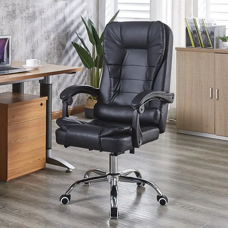 
 Эргономичное офисное кресло с высокой спинкой из полиуретана, откидное роскошное офисное кресло для менеджера  