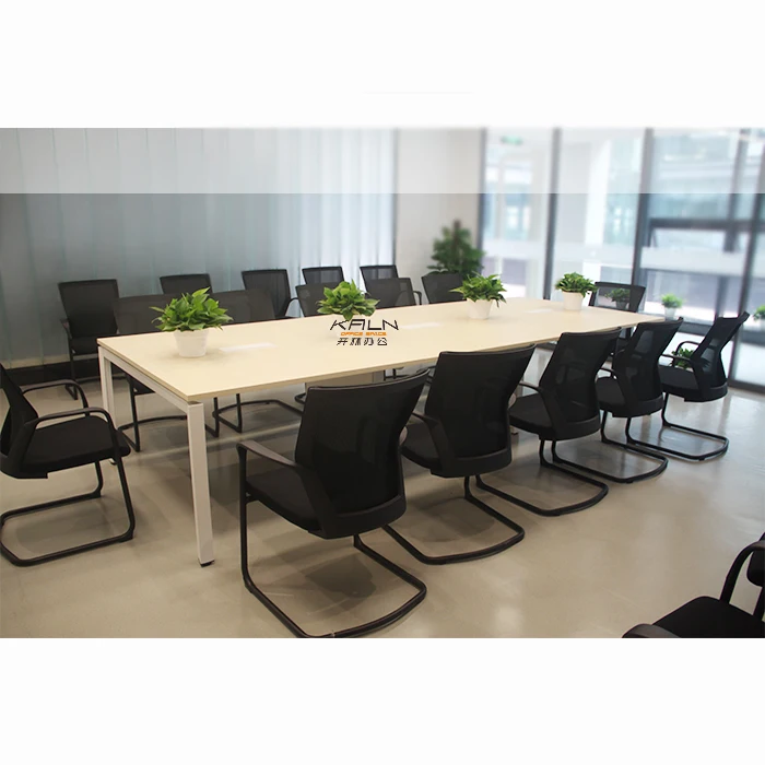 High quality big rectangle customized meeting table conference room meeting furniture boardroom training desk with socket