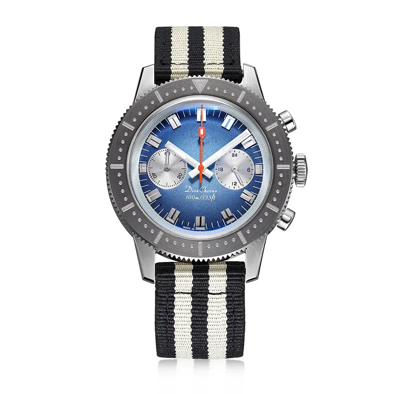 High quality luxury 10atm waterproof sapphire glass chronograph mechanical diver watch men