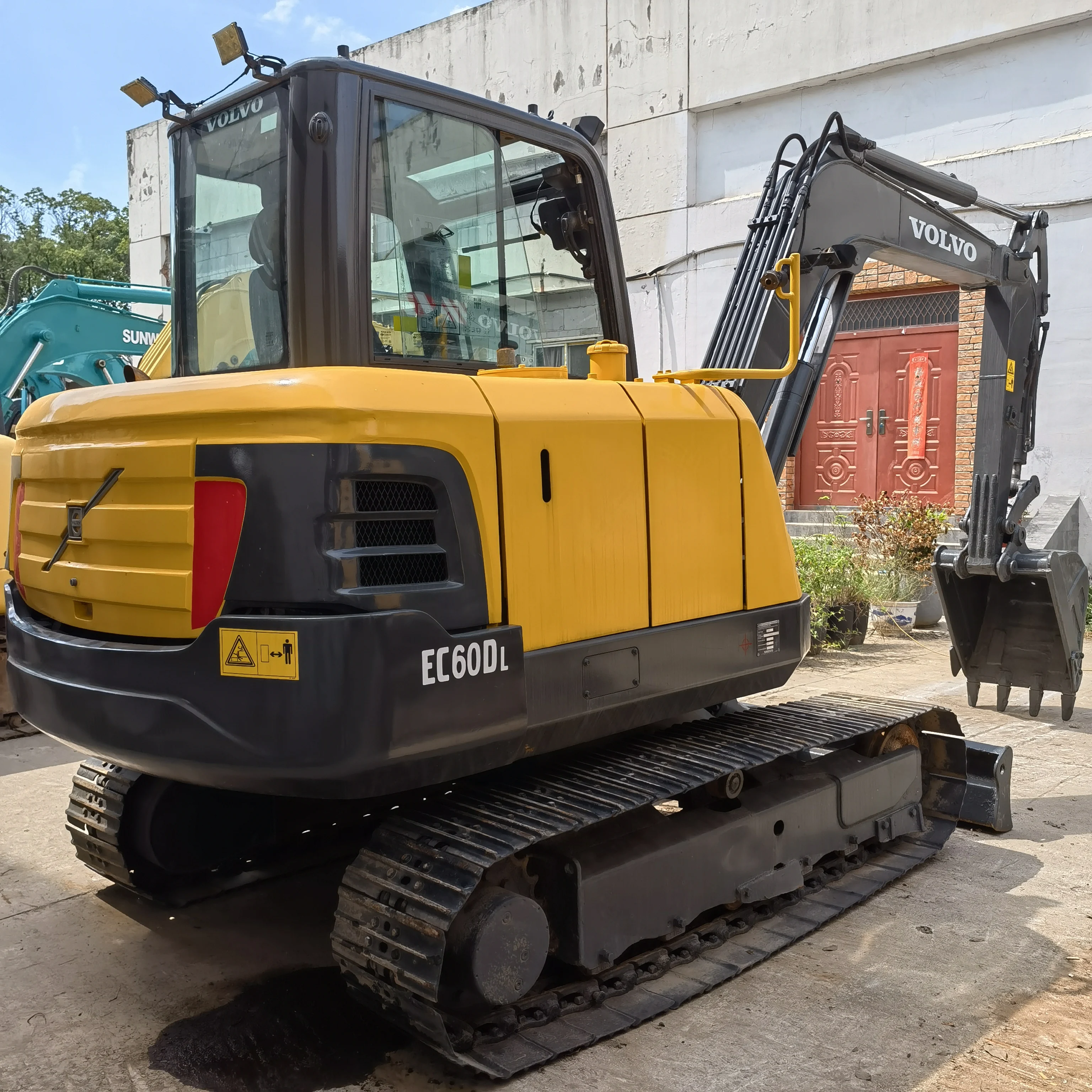 6-тонная б/у Volvo EC60 мини-экскаватор гусеничный EC60D EC60B EC55 для дешевой продажи