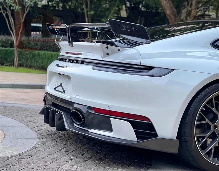 Лучше высококачественный задний спойлер из углеродного волокна в стиле диаграммы подходит для заднего крыла Porsche 911 992