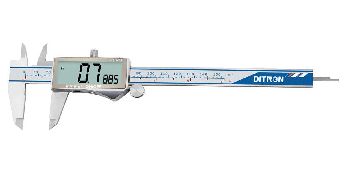 Professional Manual large LCD screen digital vernier caliper Precision Measure Metal 150mm 6 inch Steel digital vernier caliper