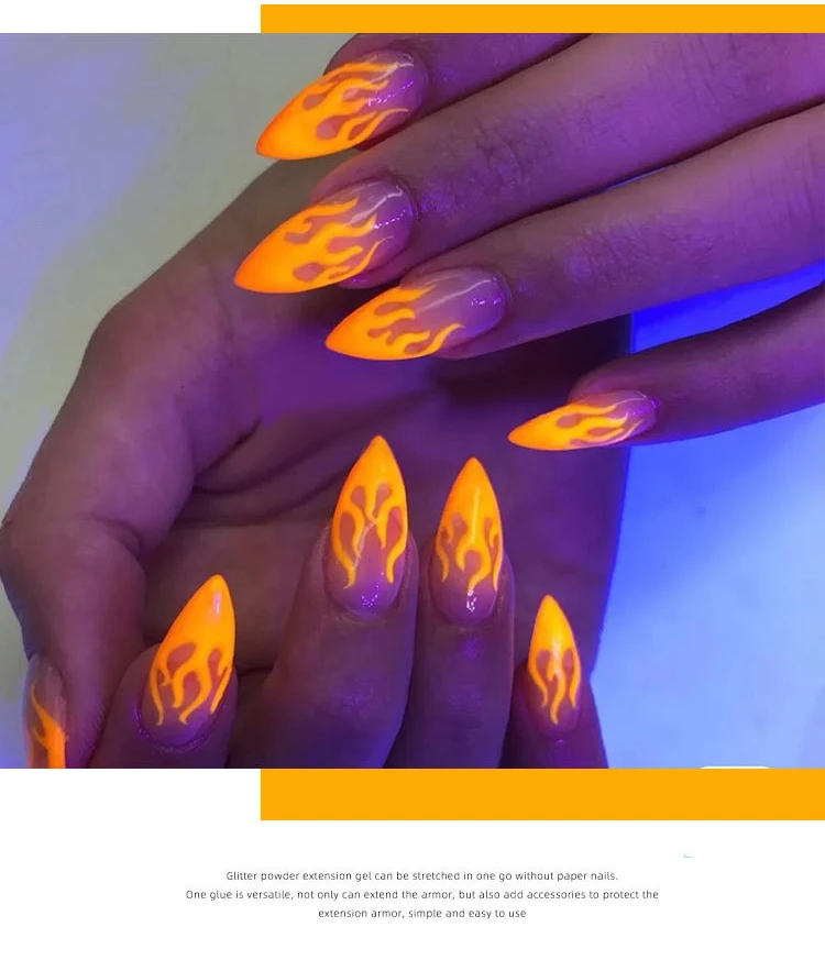 Neon Series 24 Colors 15ml Set Fluorescent Neon Soak Off Painting Nail Polish No Wipe Paint Fluorescent Uv Gel Polish