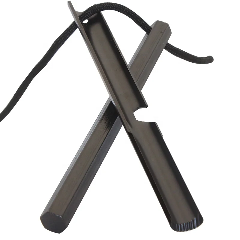 1/2*6inch Camping Gear and Accessories Fire Starter Kit Glamping Hex Firesteel with U Shape Striker