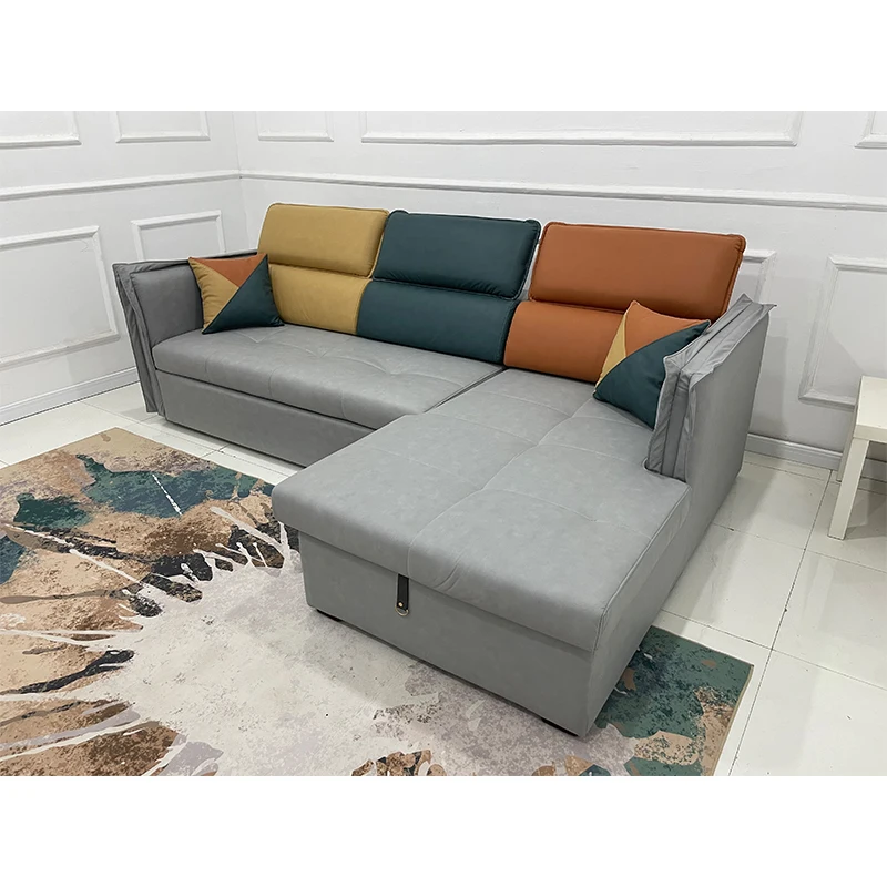 Wholesale High Quality Large Sleeper Modern European New Commercial Set Furniture Recliner Leather Folding Sofa