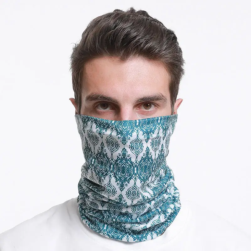 Заводская поставка уличный Новое поступление однотонный бесшовный волшебный платок ледяной шелк бандана нейлоновый нагрудник шарф на заказ