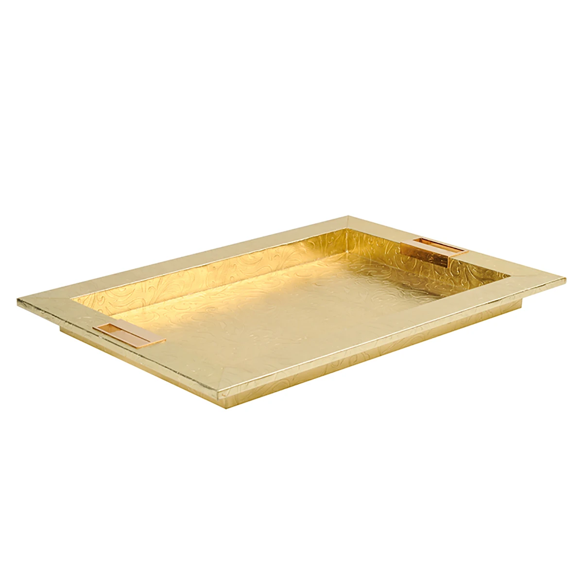 Non Slip nice Restaurant PU Leather Fast Food Serving Tray Wooden With SABER Certificate