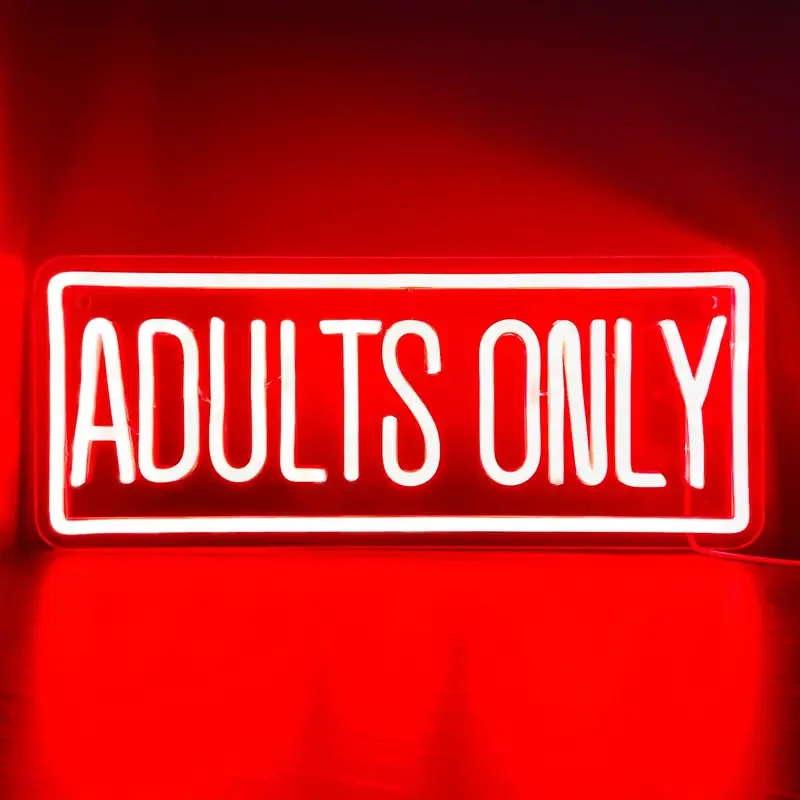 USB Powered Red Neon Sign Light IP67 PVC Lamp Body Blue CCT for Home Decor-for Bedroom Man Cave Hotel Party Adults Only