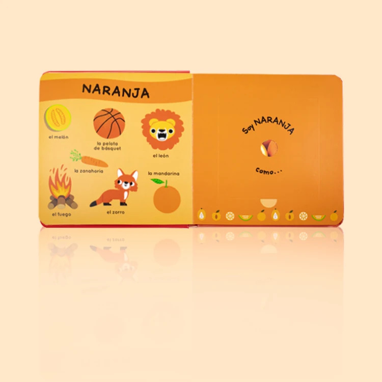 Wholesale children book kids custom smell board book children Touching Smelling Feeling Practice Board book