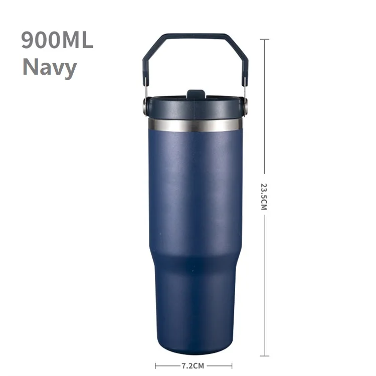Popular 30OZ Sublimation Tumbler Stainless Steel Vacuum Bottle insulated tumbler with portable straw lid