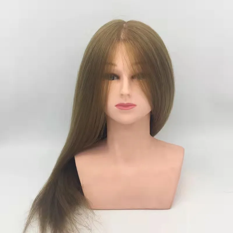 100% Remy Hair Practice Training Doll Head  Mannequin Head with Hair for Salon Beauty School Hairdresser