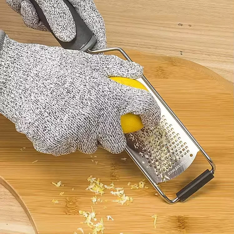 13 Gauge Food Grade Level 5 Hppe Hand Protective Glass Factory Kitchen Safety Work Cut Resistant Gloves