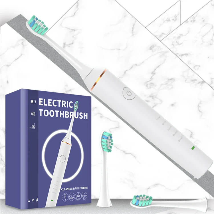 Sonic Electric Toothbrush With Travel Case Wireless Fast Charge Long Lasting Smart Timer 5 Modes Whitening by Mh White