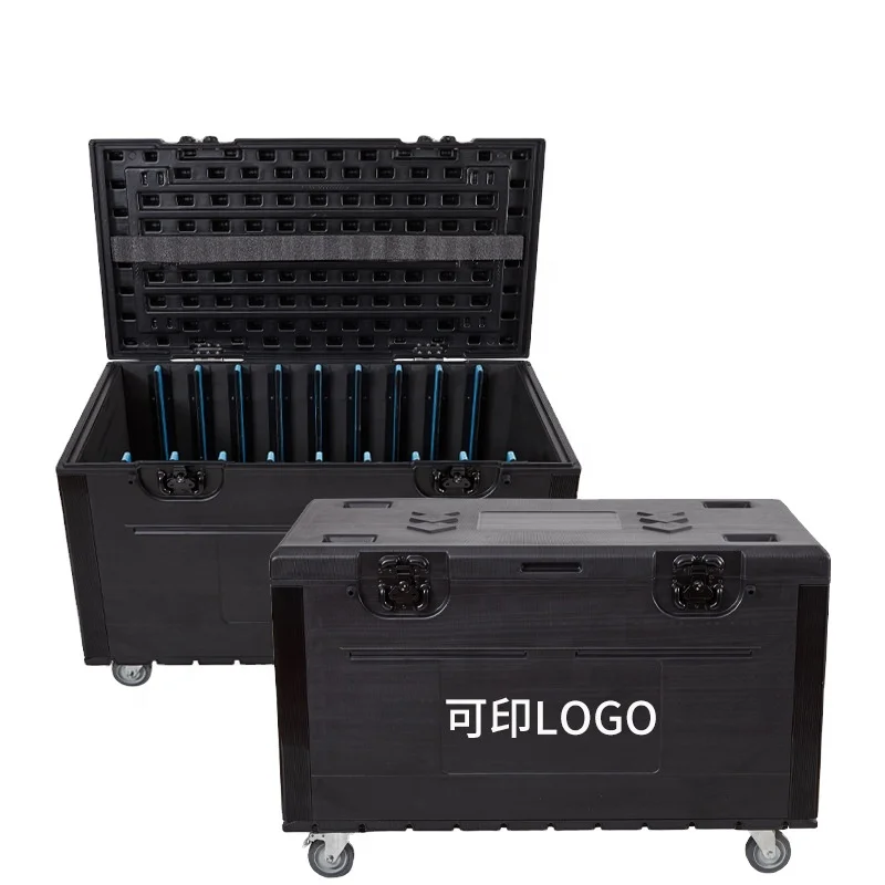 Microphone Sponge protection Flight case Hardware Stackable 390mm Depth 4U6U Explosion-proof Polypropylene Plastic Rack case