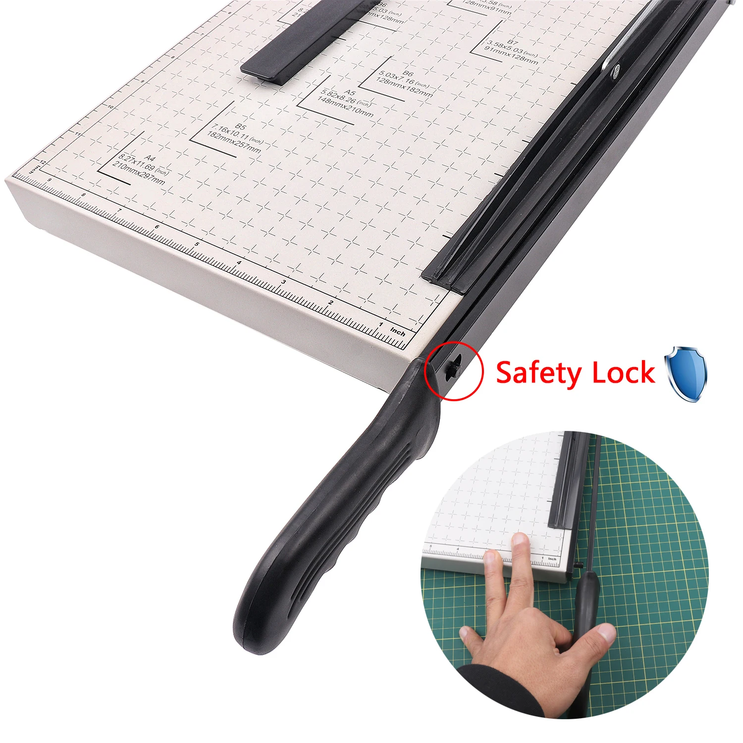 ZEQUAN Professional manufacturer High Quality A4 desktop guillotine iron material paper cutter trimmer for office school