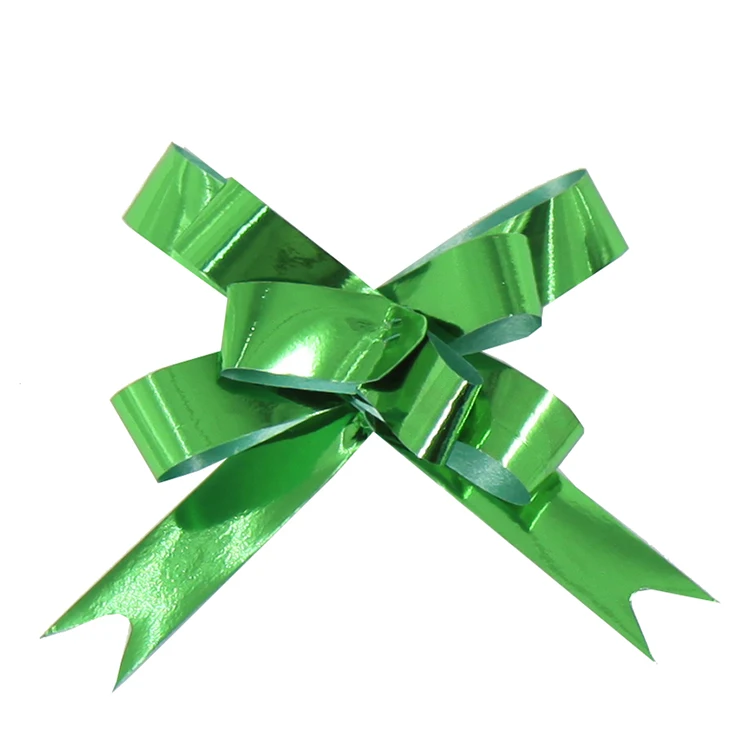 Metallic Butterfly Pull Bow Decoration Gift Wrap Pull String Ribbon Bow for Wedding Decoration