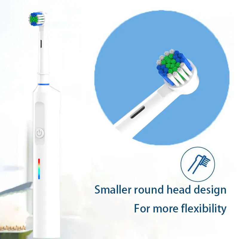 ODM Replacement Electric Toothbrush Heads Oscillating Round Rotating Dupont Bristle Toothbrush Replaceable Head