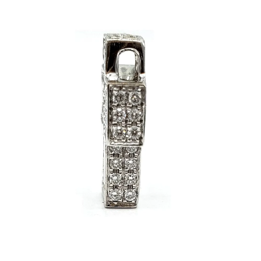 Hot Sales Classic Factory Price 18k White Gold High Quality Natural Round Diamond Jewellery Catholic Cross Pendants for Children