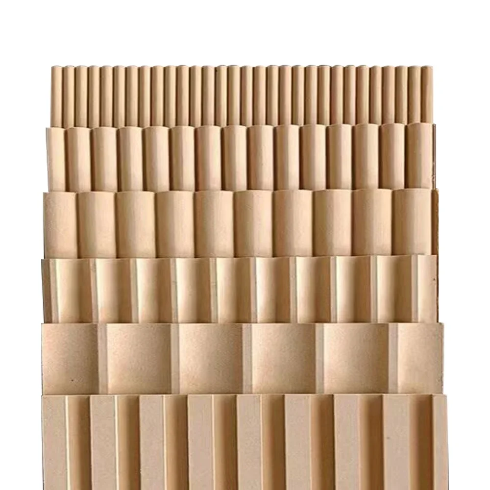 Factory direct 9mm 3D waved groove wall panel for modern wall decoration or secondary operation