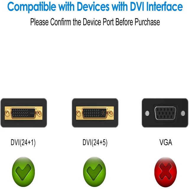  Заводская цена 1 м черный кабель dvi-dvi 24 +