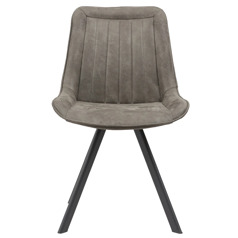 
Contemporary leisure velvet upholstered grey accent chair with metal legs 