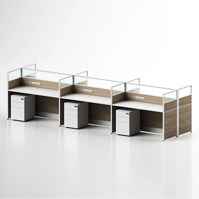 Wholesale Co-working 4 People Office Cubicle Workstations Desk Modern Office Partition Workstation Tables with Drawer