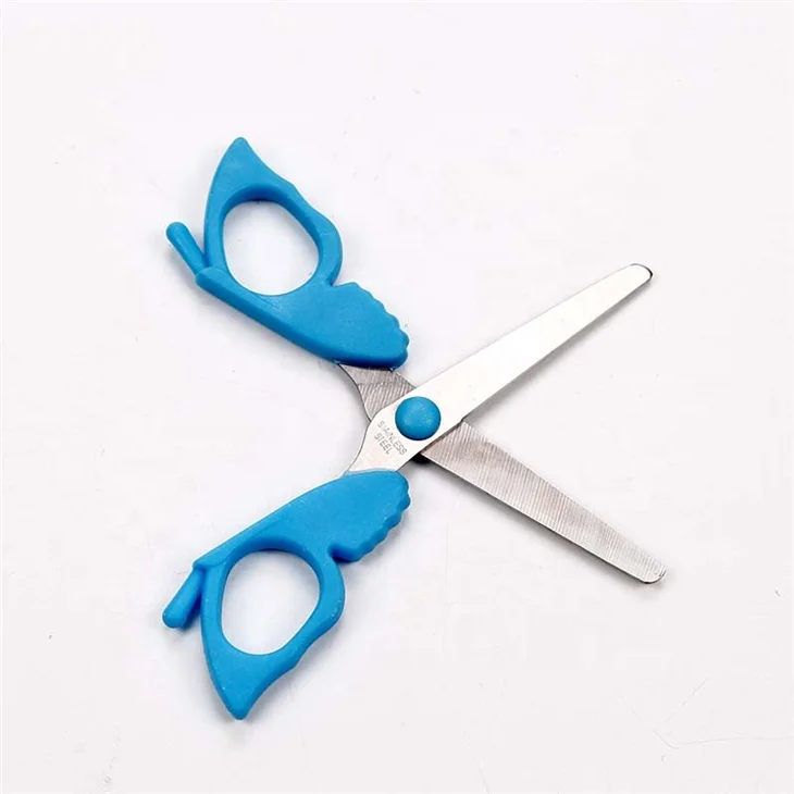 QY-241 Butterfly Handle Shape Student Use For Handwork Kids Safe Scissors