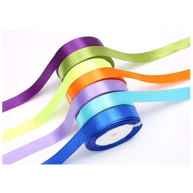 Wholesale 1cm Single-Sided Ribbon Cake Baking  Christmas Gift Box Packaging Wedding Decoration Ribbon Custom Ribbon With Logo