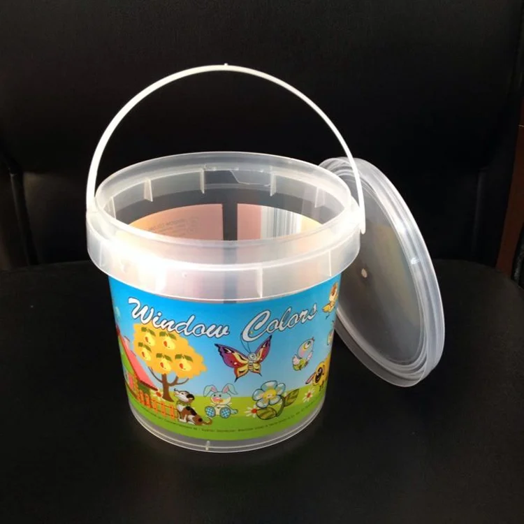 Customized Logo Printing Food Grade 1-30L/1-8 Gallon Popcorn Buckets Storage Box Food Pail with Lid and Handle