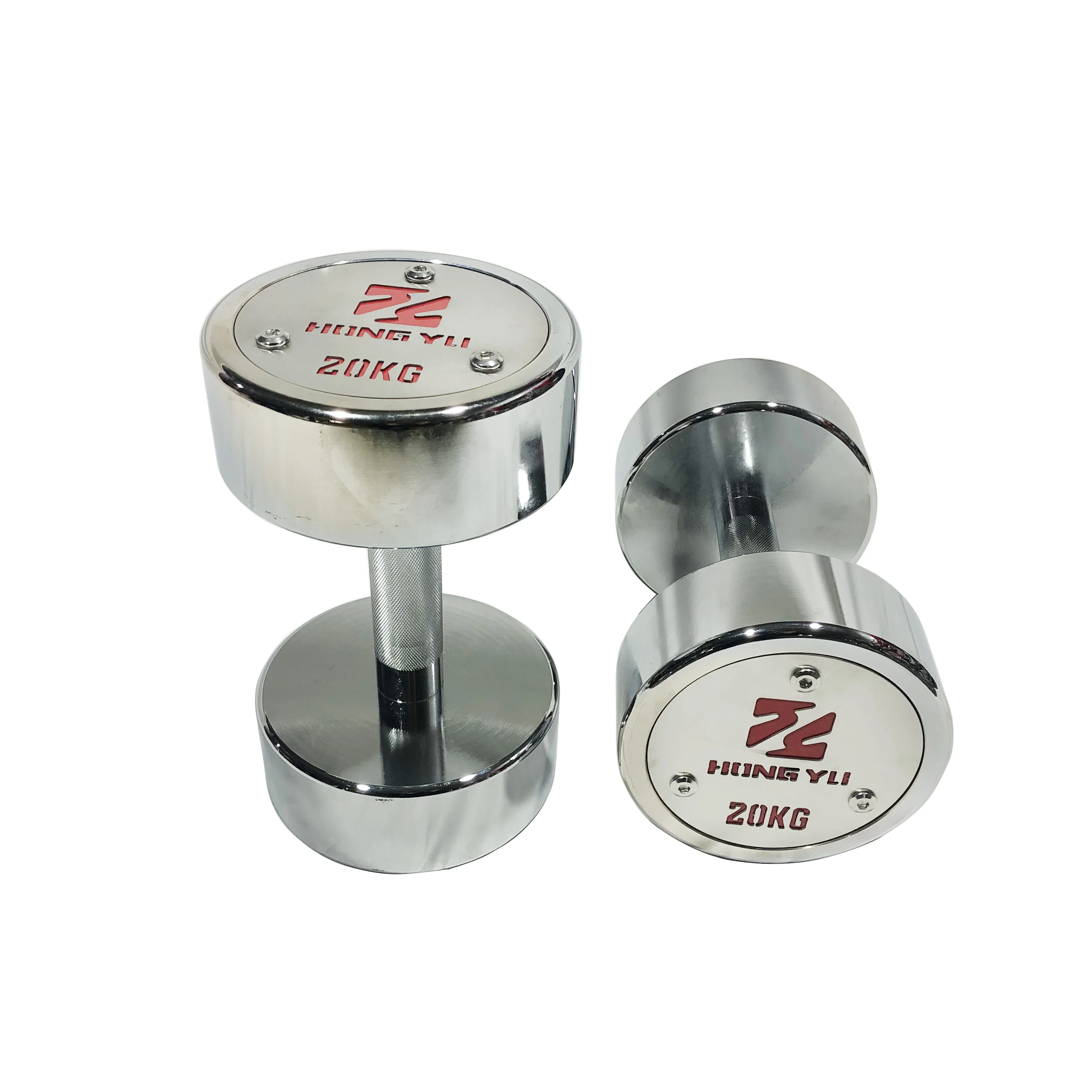 Hot sale gold silver steel dumbbell 2.5kg-100kg sport equipment customized logo Mancuernas set