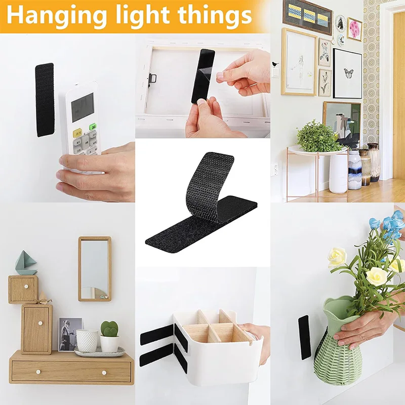 24 sets 1X4 Inch Heavy Duty Hook and Loop Strips with Adhesive Strong Back Adhesive Fastener Mounting Tape for Home Office