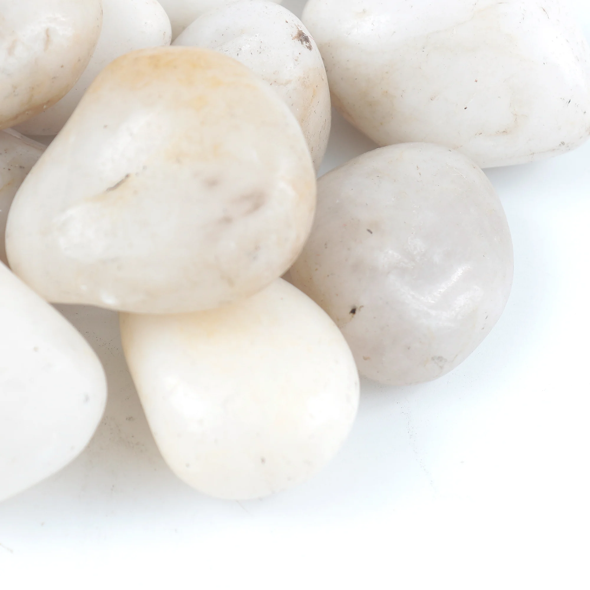 Natural Polished Pebble Stones River Stones Rocks Gravel for Fairy Garden White