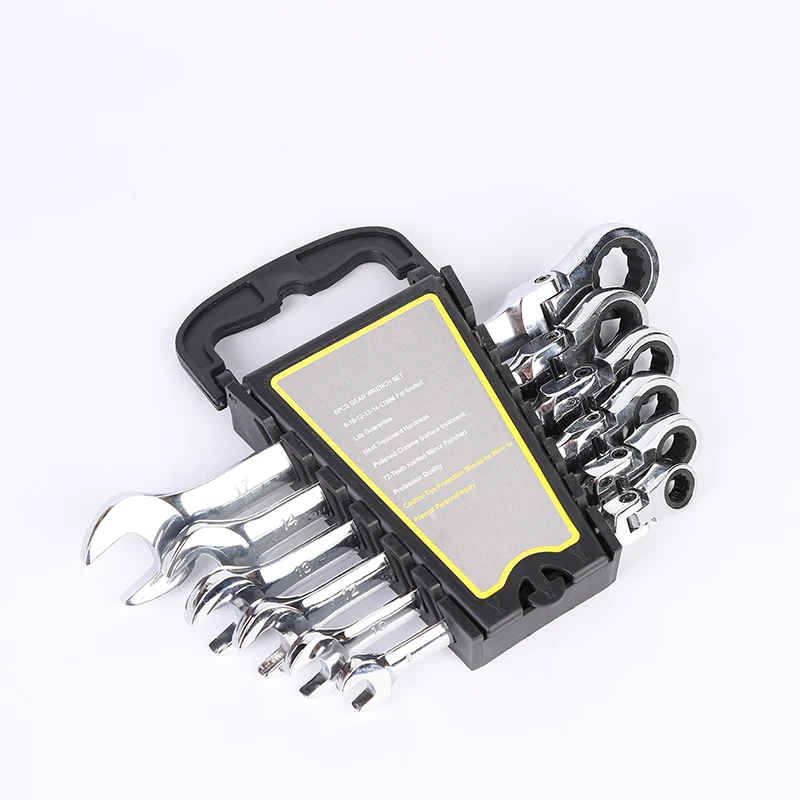 Professional tool 6pcs chrome vanadium steel fixed combination gear ring spanner set