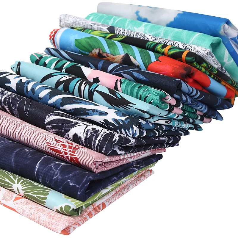 100% poly microfiber waterproof breathable peach fabric cloth skin and 3D printing meter price for beach shorts pants