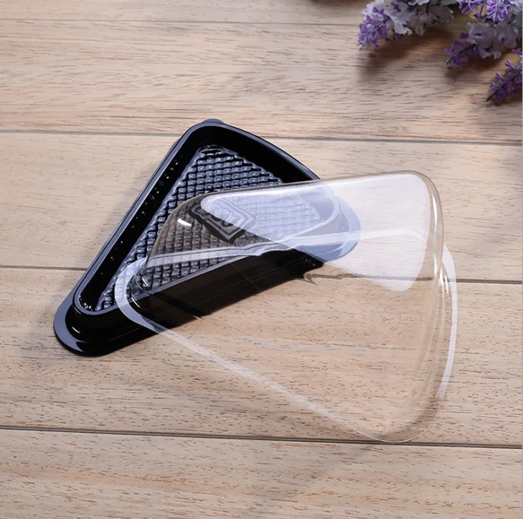Disposable clear plastic Triangle cake container tray sandwich packaging box