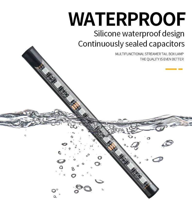 RGB Dream Color Chasing Strip Light Kit LED Car Underglow Light Waterproof Interior Car Light Remote Control Tuning