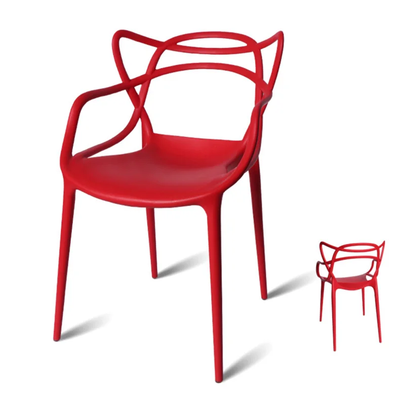 Hot Selling Smooth Edgestrimming Carefully Plastic Chair Outdoor Dining Leisure Chair Plastic