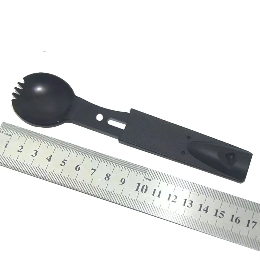 Tactical Spork Tactical Spork Cutter Combo 3 in 1 Tactical Camping Utensils Camping Gear & Camping Flatware with Hidden Cutter