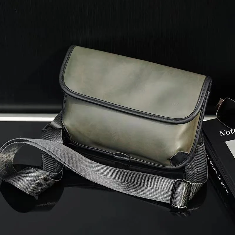 luxury fashion plaid man crossbody phone bag with removable shoulder strap leather sling bags men