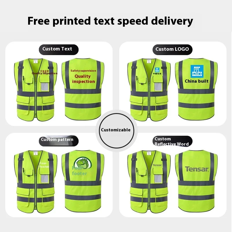 High-End Reflective Safety Vest Polyester Security Clothing for Cars Customizable with Logo Direct Supply from Manufacturer