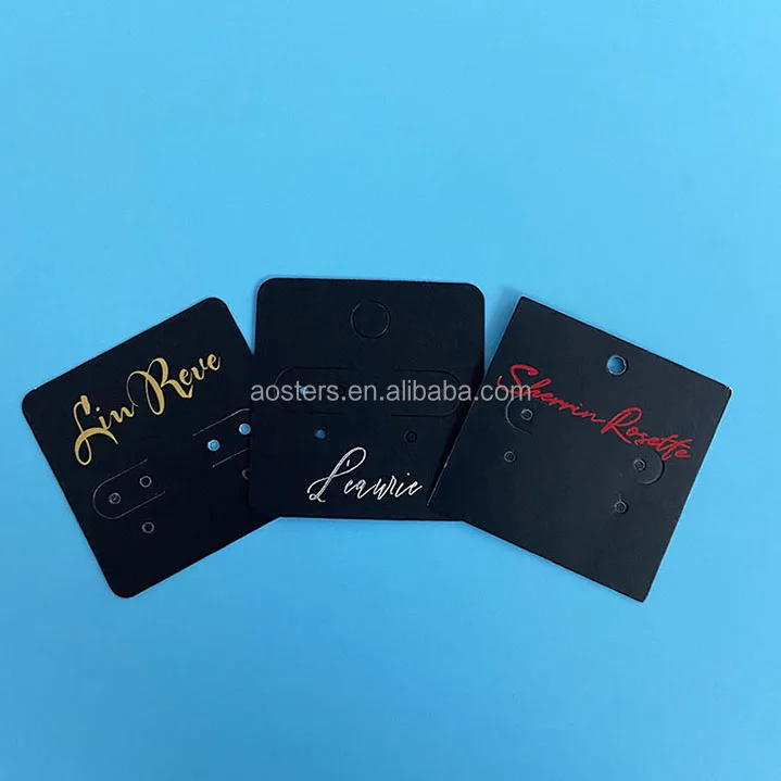 Custom Logo Cardboard Paper Hanging Earring Cards Necklace Jewelry Packaging And Display Card